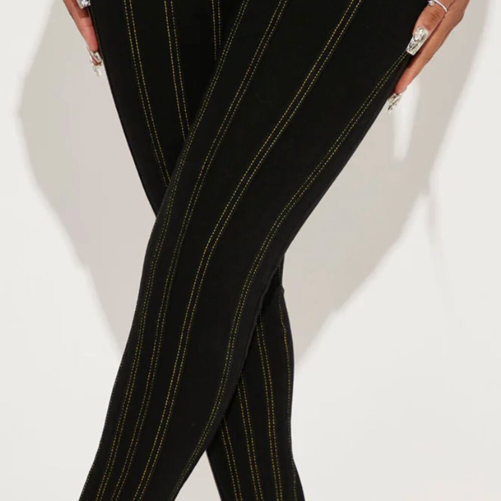 Fashion Nova Contour Seam Detail Skinny Jeans – Black w/ Yellow size 13 NEW NWT
